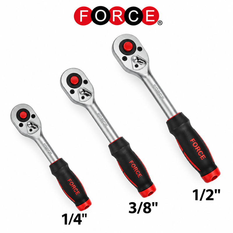 3 броя Тресчотки 1/4″+ 3/8"+ 1/2" 24 зъба FORCE
