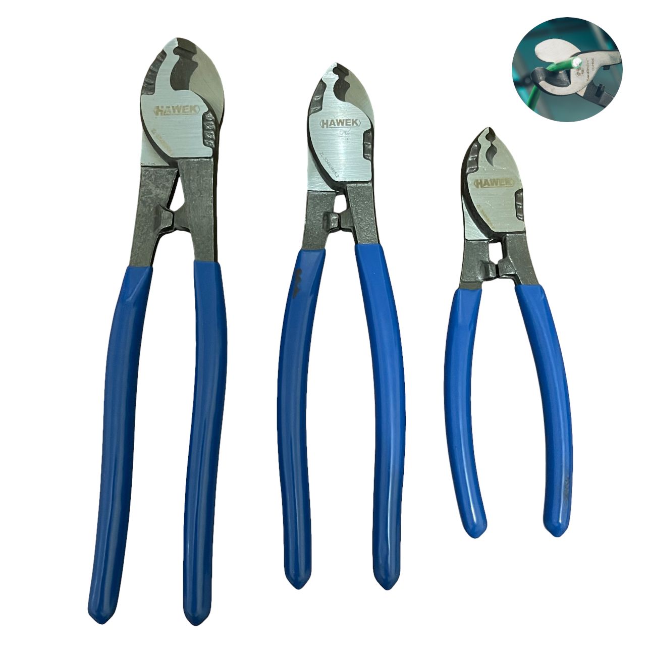 Комплект клещи за рязане на кабел 3 броя 6", 8", 10" HAWEK Комплект клещи за рязане на кабел 3 броя 6", 8", 10" HAWEK