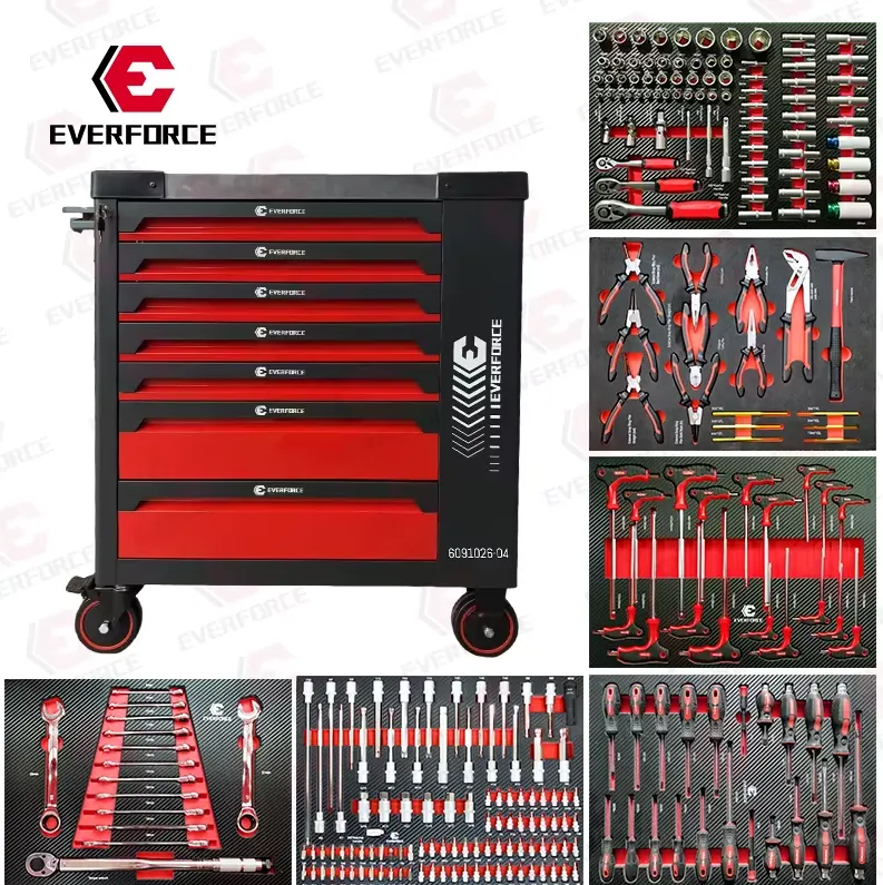 Професионален шкаф / количка за инструменти Everforce 7 отделения - 251 части