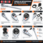 Ремонтен комплект за тресчотка 3/4" FORCE 8026500-P