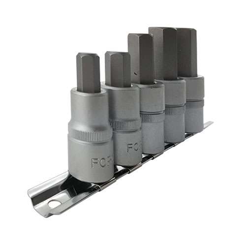 Вложки 1/2" накрайник шестограм 10-19мм комплект 5 части Force 4056